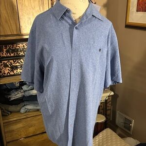 Weatherproof Light Blue Casual Button Down Shirt - Large